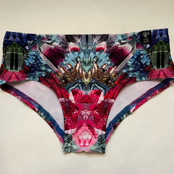 Pole Addict, hipster pole dance bottoms, in crystallized-small - Picture 2 of 4